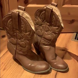 Cowgirl boots with a heel